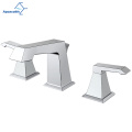 Aquacubic Chrome Finish Lead-free Brass Three hole UPC Lavatory Basin Faucet